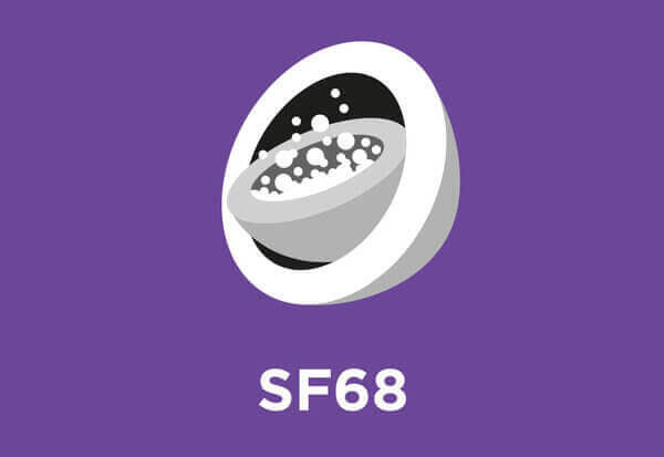 Patentli mikrokapsüle canlı probiyotiğin (SF68) suşunun garanti edilmiş bir seviyesini içerir (5 x 10⁸ CFU*/g)